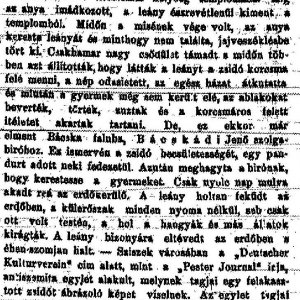 „Antiszemitikus mozgalmak.” (Forrás: Pesti Hírlap, 1882. 06. 05., 5. o.)
